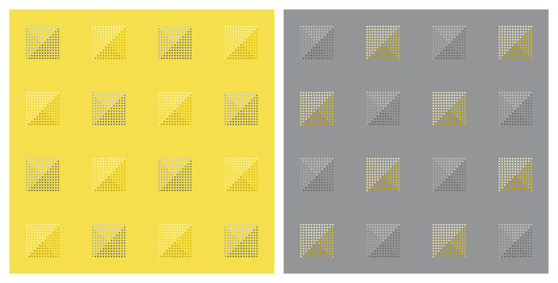 金字塔形状像素点黄色灰色顶视图图片下载