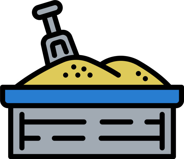 儿童操场沙盒图标轮廓风格图片下载