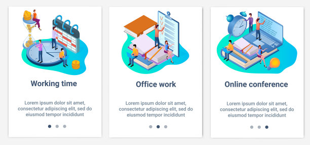 办公室工作和在线会议图片下载