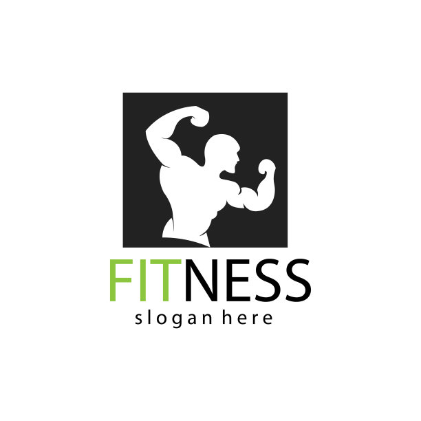 健身标志创意杠铃健身图片下载