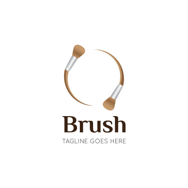 化妆刷图标和沙龙符号矢量插图图片下载