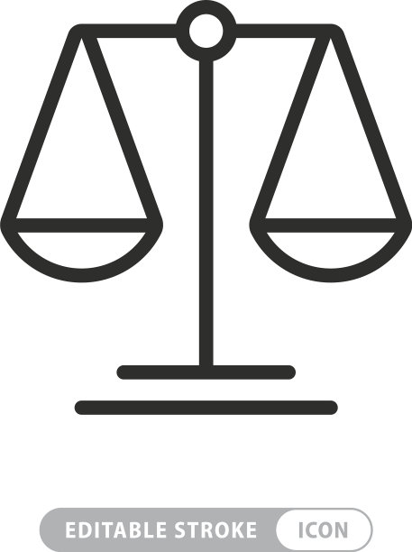 正义天平线图标判断天平符号图片下载