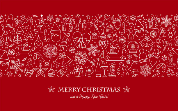 美丽的圣诞图案装饰圣诞节图片下载