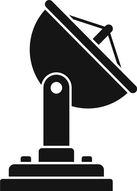 空间站卫星图标简约风格图片下载