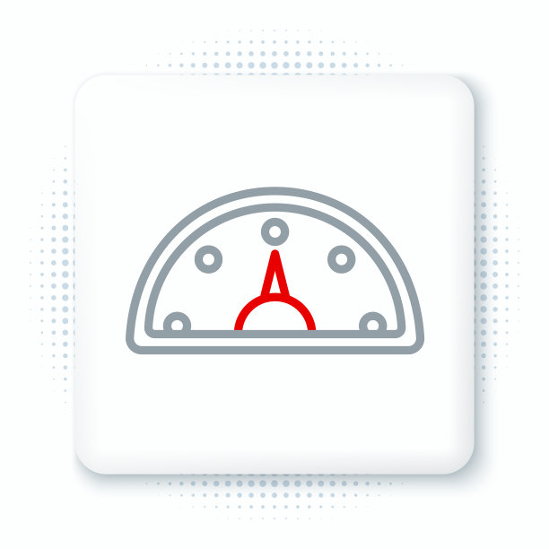 线形速度计图标孤立在白色背景上图片下载