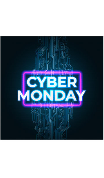 明亮的霓虹灯网络星期一横幅网络星期一销售图片下载