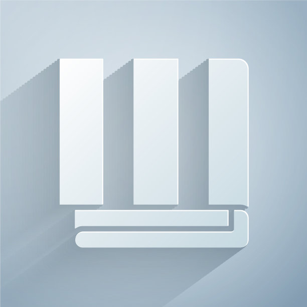 剪纸毛巾堆栈图标孤立在灰色图片下载