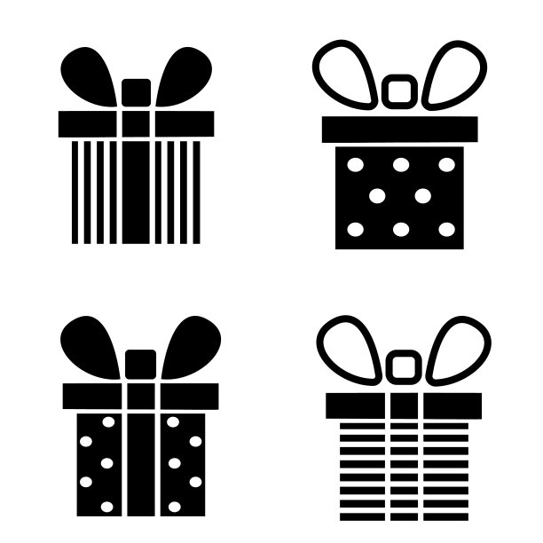 一套带蝴蝶结的圣诞礼盒图片下载