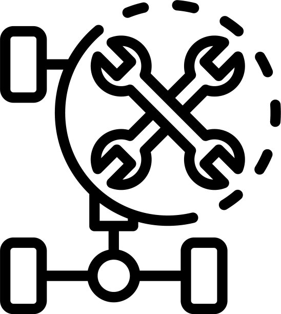 修理汽车框架图标轮廓风格图片下载