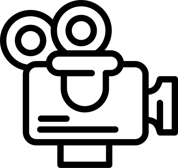 视频摄像机图标轮廓风格图片下载