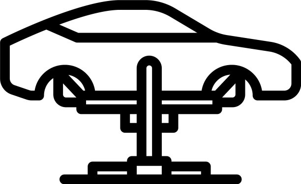 诊断车升降机图标轮廓风格图片下载