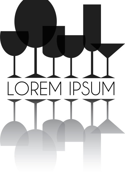 酒杯收集在孤立的图片下载