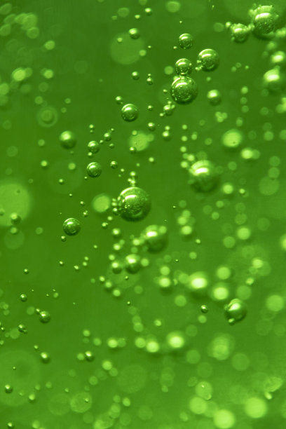 绿色碟肥皂泡沫气球极端微距离拍摄抽象背景图片下载