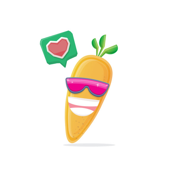 有趣的卡通胡萝卜人物与图片下载