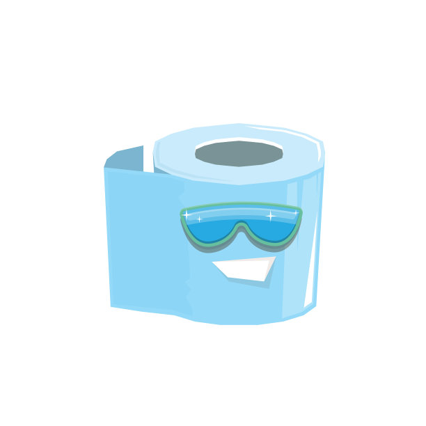 有趣的卡通厕纸卷人物图片下载