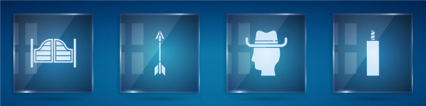 设沙龙门十字箭牛仔和图片下载