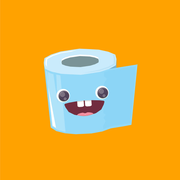 有趣的卡通厕纸卷人物图片下载