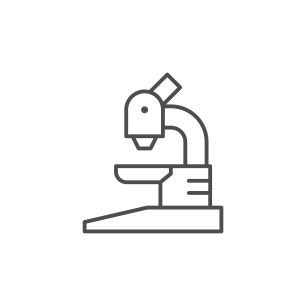 显微镜线条图标或科学概念图片下载
