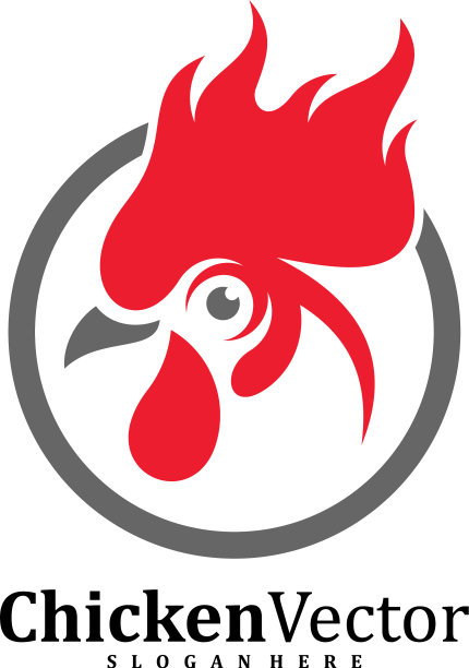 火鸡标志设计模板公鸡符号图片下载