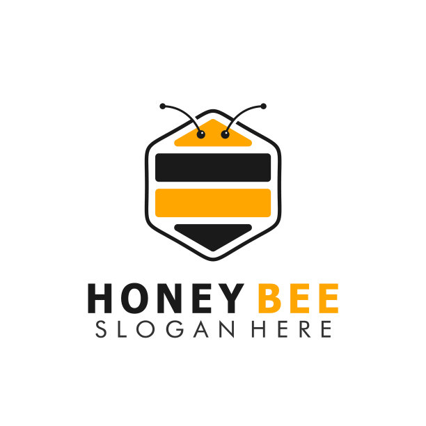 六角蜂创意现代标志设计图片下载