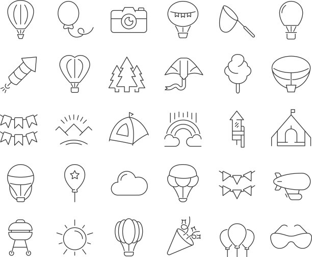 Line ICONS气球节图片下载