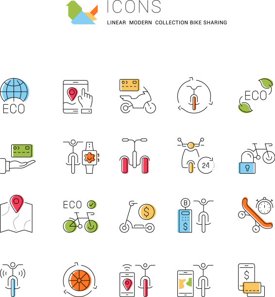 设置线路图标自行车共享图片下载