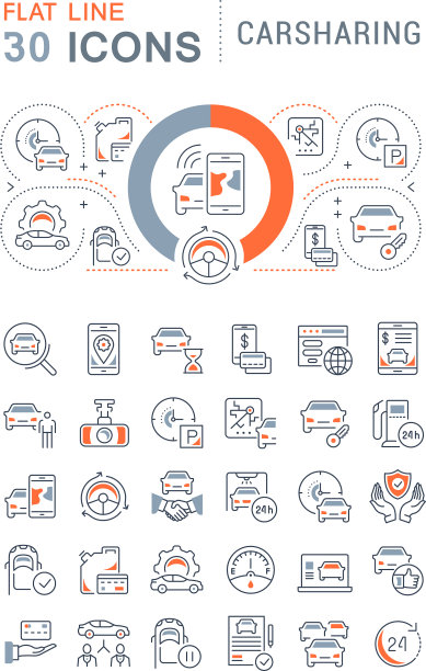 设置线图标汽车共享图片下载