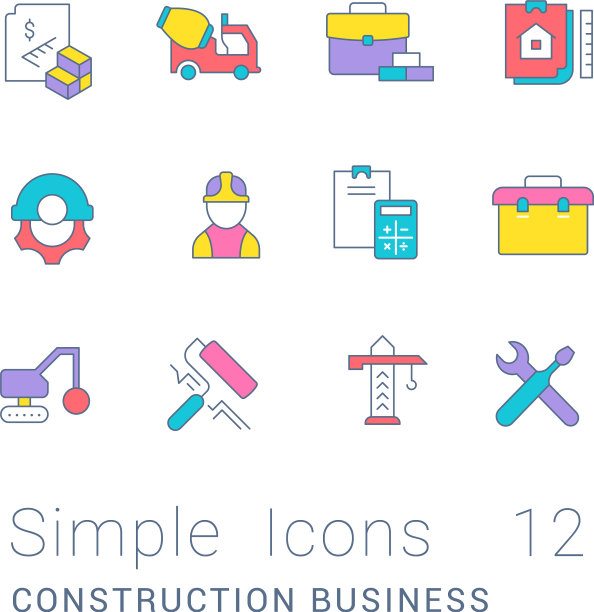 设置简单线路图标建设业务图片下载