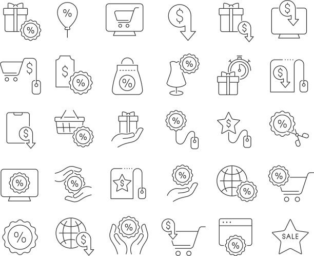 Line ICONS网络星期一图片下载