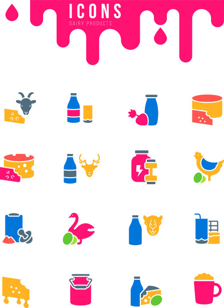 设置简单的图标乳制品图片下载