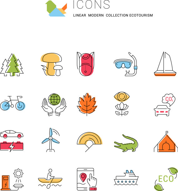 设定平线图标生态旅游图片下载