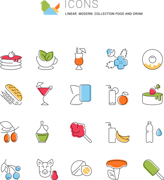 设置食品和饮料的图标图片下载