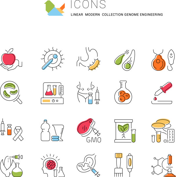 设定线条图标基因组工程图片下载