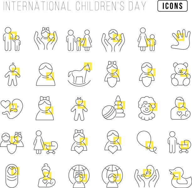 行图标国际儿童节图片下载