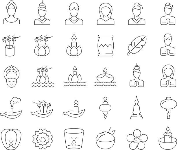 线图标loi krathong图片下载