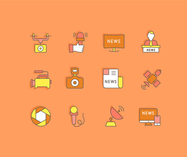 设置简单的线条图标新闻图片下载