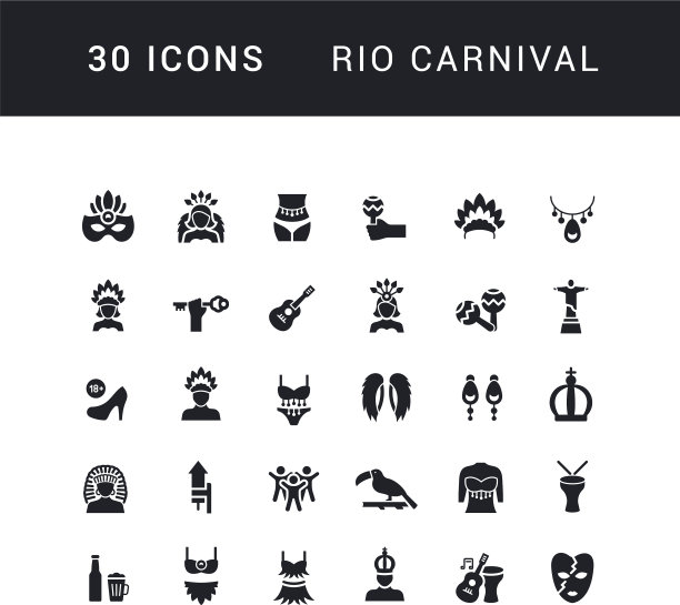 简单的图标里约热内卢狂欢节图片下载