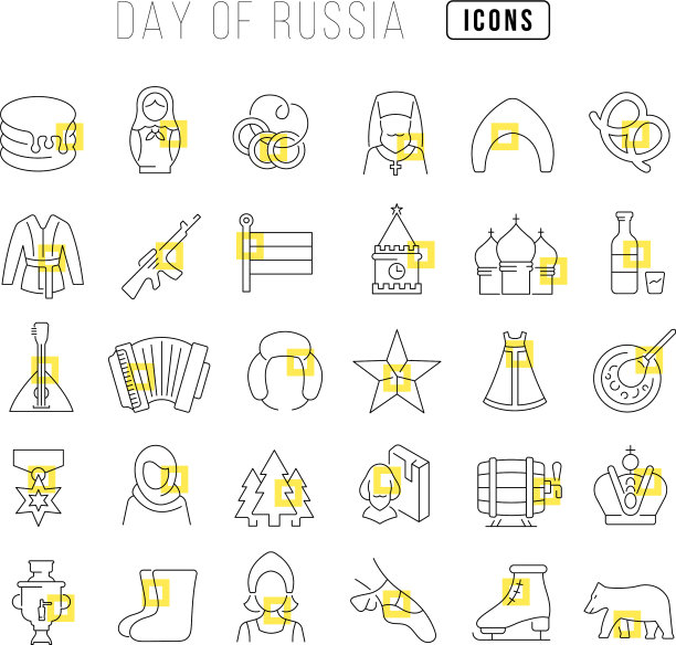 产品线图标日俄罗斯图片下载