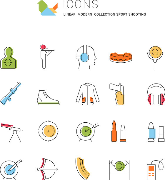 设置线图标运动射击图片下载