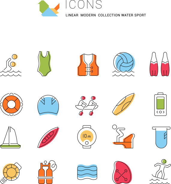 设置线图标水上运动图片下载