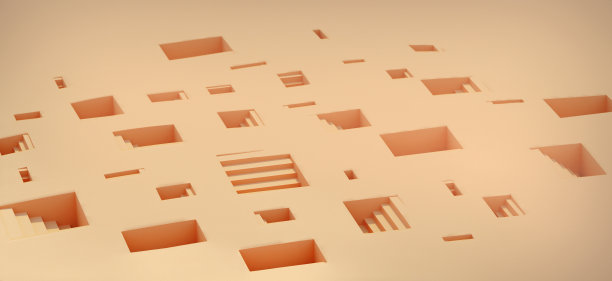 超现实的场景，楼梯下降到虚无图片下载