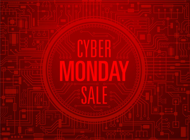 网络星期一销售红旗图片下载