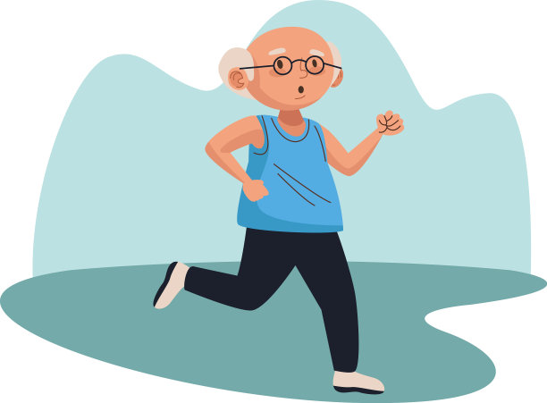 老人老年跑步性格图片下载