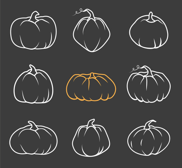 秋天南瓜图标万圣节设置图片下载
