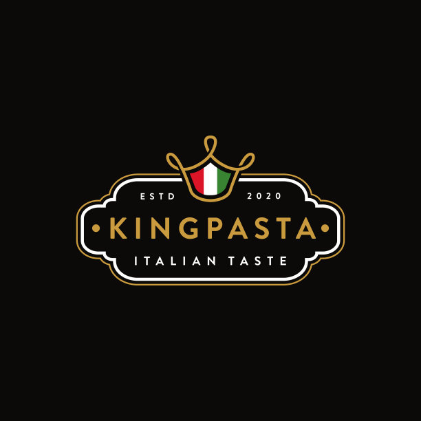 国王意面标志图标与皇冠面条图片下载