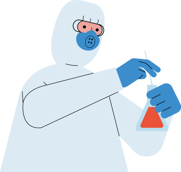 穿着生物安全服的科学医生图片下载