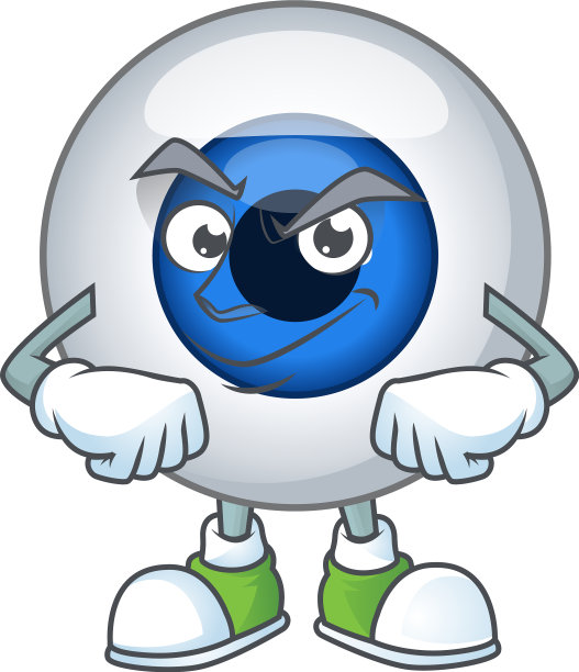 笑脸人眼球吉祥物设计图片下载