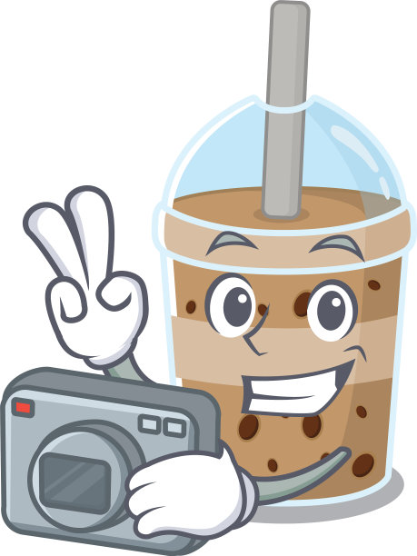 巧克力泡泡茶吉祥物设计图片下载