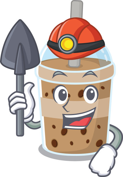 酷酷的矿工巧克力奶茶漫画图片下载