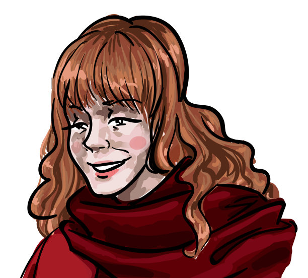 美女女子水彩手绘素描孤立图片下载